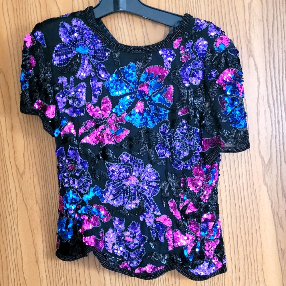 Vintage 80s sequin top